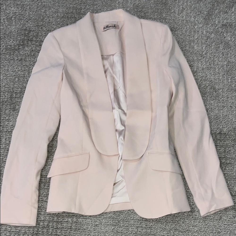 Kittenish Pink Tailored Blazer